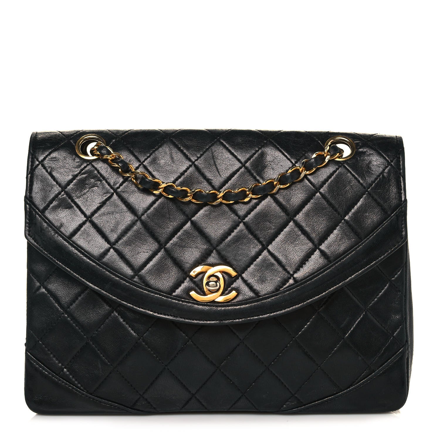 Chanel Lambskin Quilted Medium Single Flap Black 1 of 17