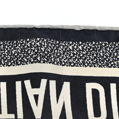 Christian Dior Silk Oblique Diortwin Square Scarf 90 Burgundy Navy Blue 7 of 9