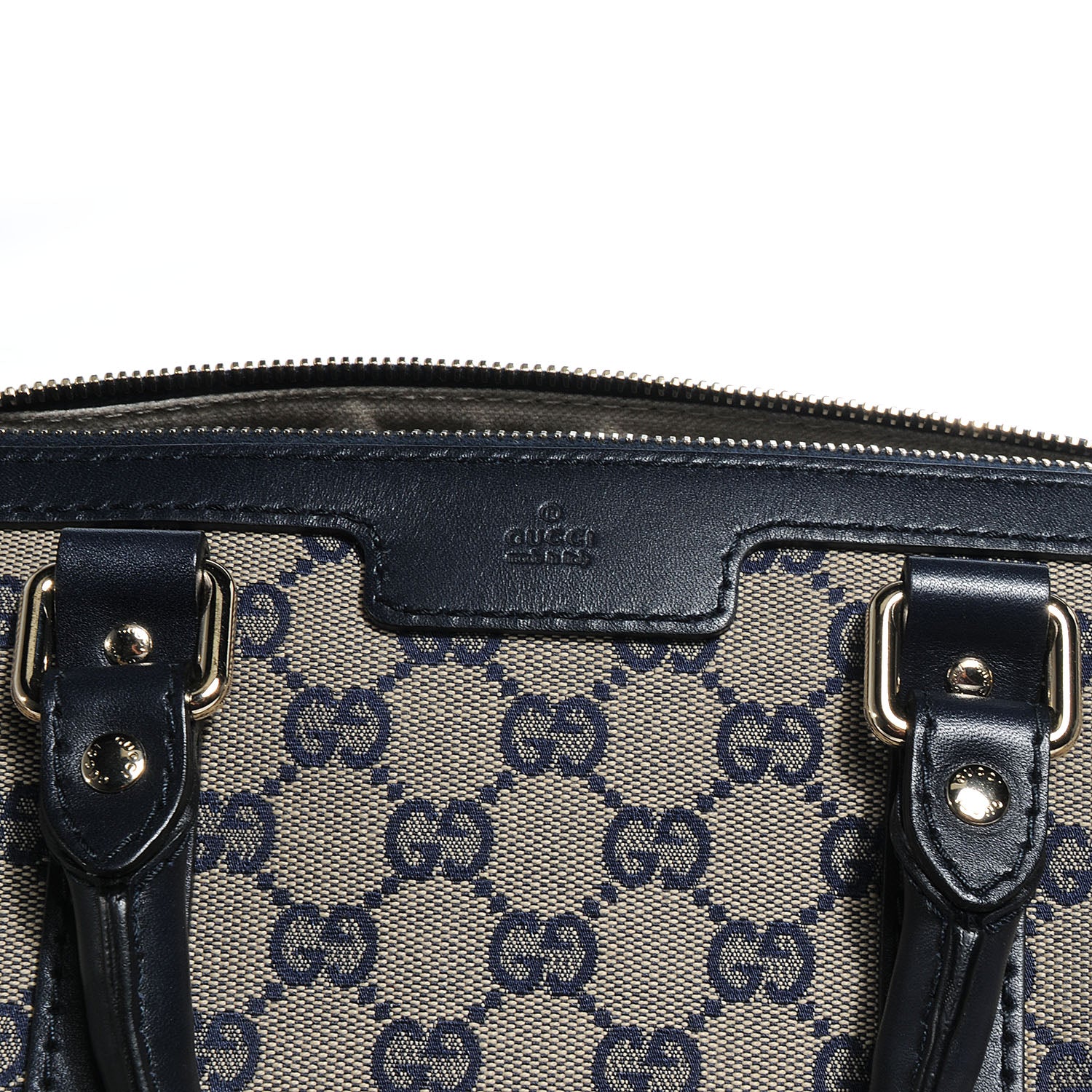Gucci GG Monogram Saks Fifth Avenue Exclusive Medium Vintage Web Medium Joy Boston Navy 10 of 11