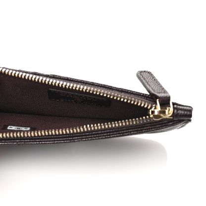 Chanel Caviar Quilted Flap Zip Card Holder Dark Brown 5 of 8
