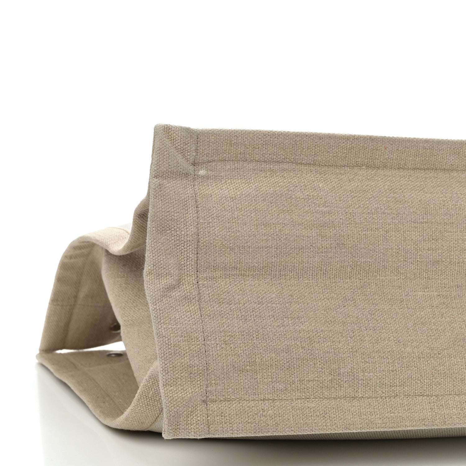Saint Laurent Linen Calfskin Rive Gauche Tote Optic White 8 of 9