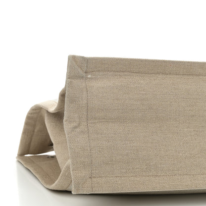 Saint Laurent Linen Calfskin Rive Gauche Tote Optic White 8 of 9