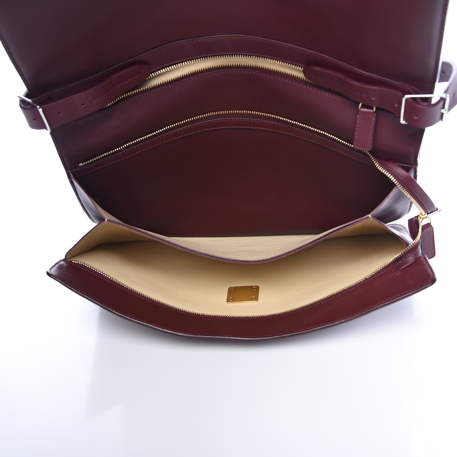 Celine Calfskin Blade Flap Burgundy 5 of 10