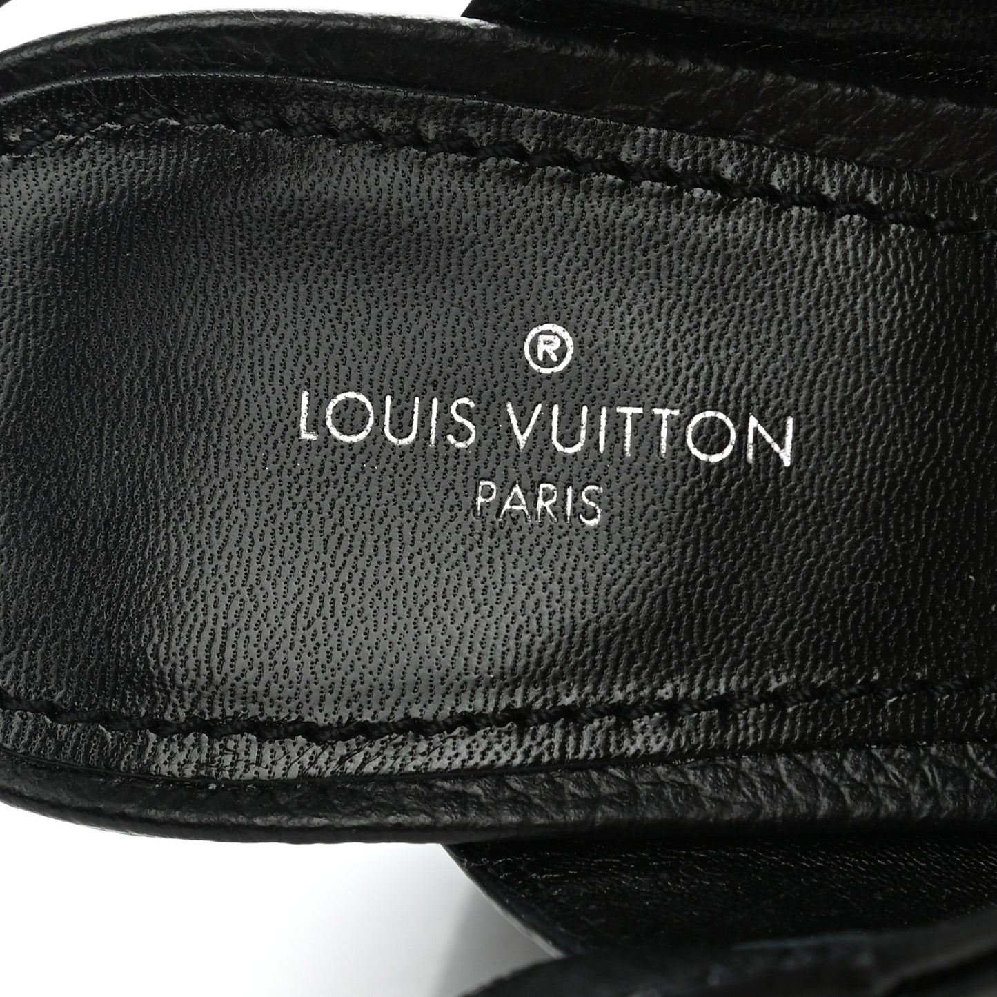 Grained Calfskin Horizon Sandals 40 Black