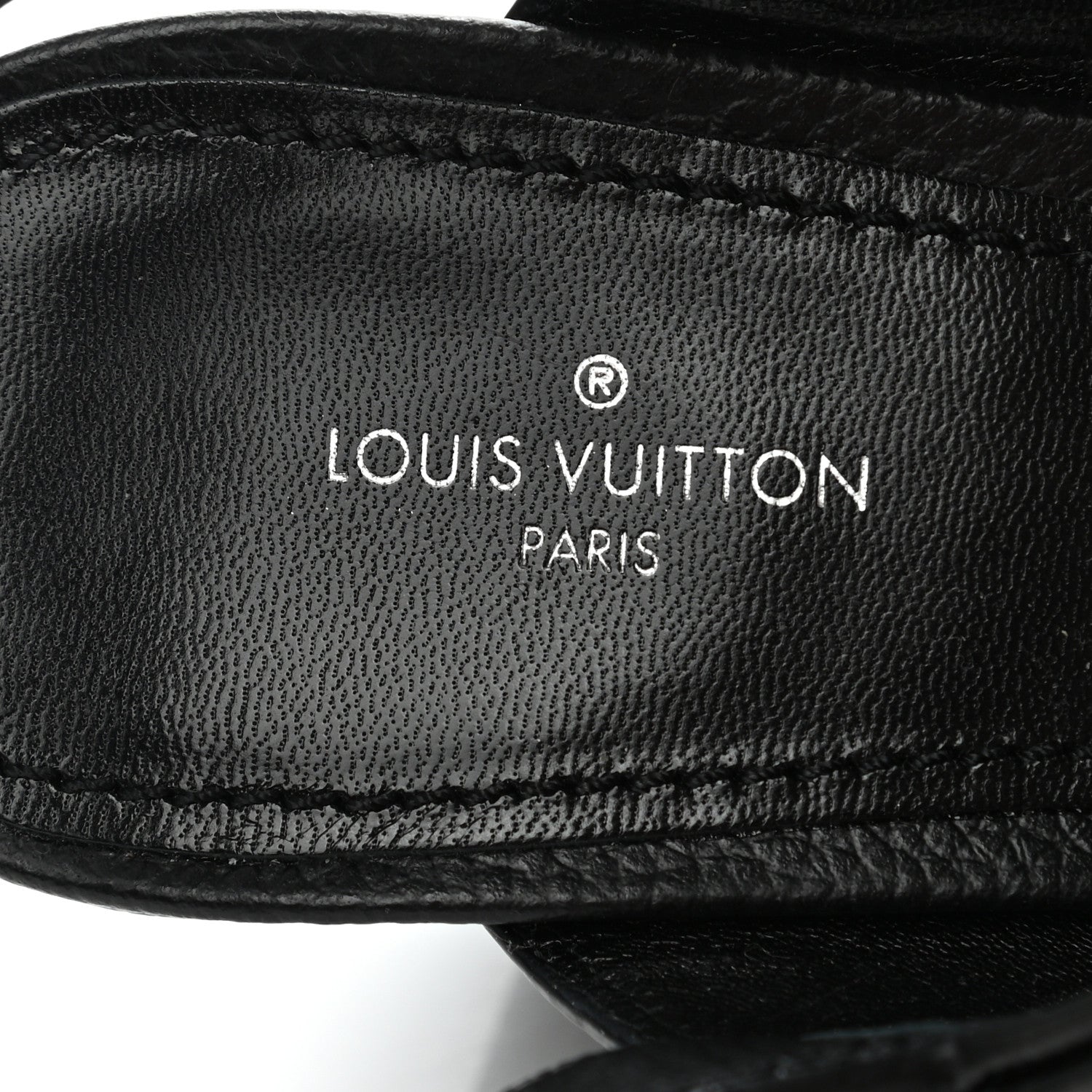 Louis Vuitton Grained Calfskin Horizon Sandals 40 Black 6 of 6