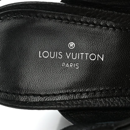 Louis Vuitton Grained Calfskin Horizon Sandals 40 Black 6 of 6