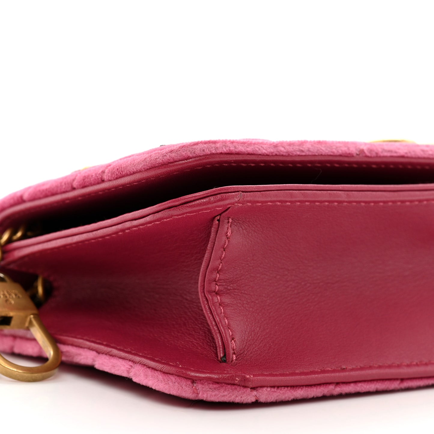 Velvet Matelasse Love Embroidered GG Marmont Mini Bag Light Raspberry Rose