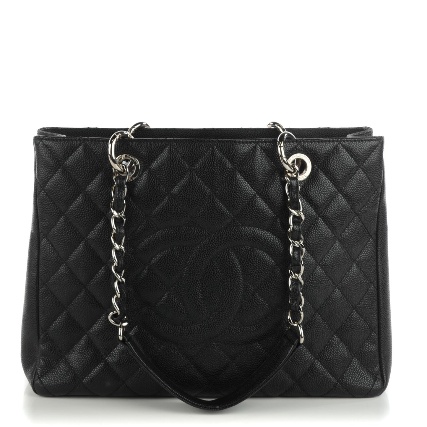 Caviar Quilted Grand Shopping Tote GST Black