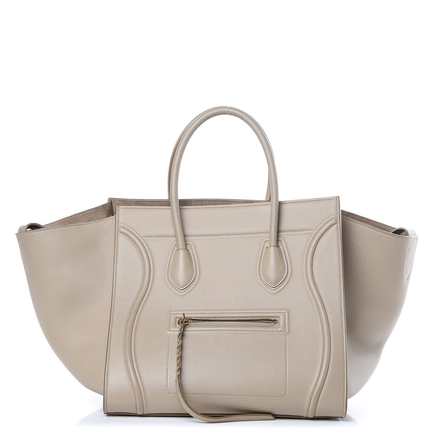 Supple Calfskin Medium Phantom Luggage Beige