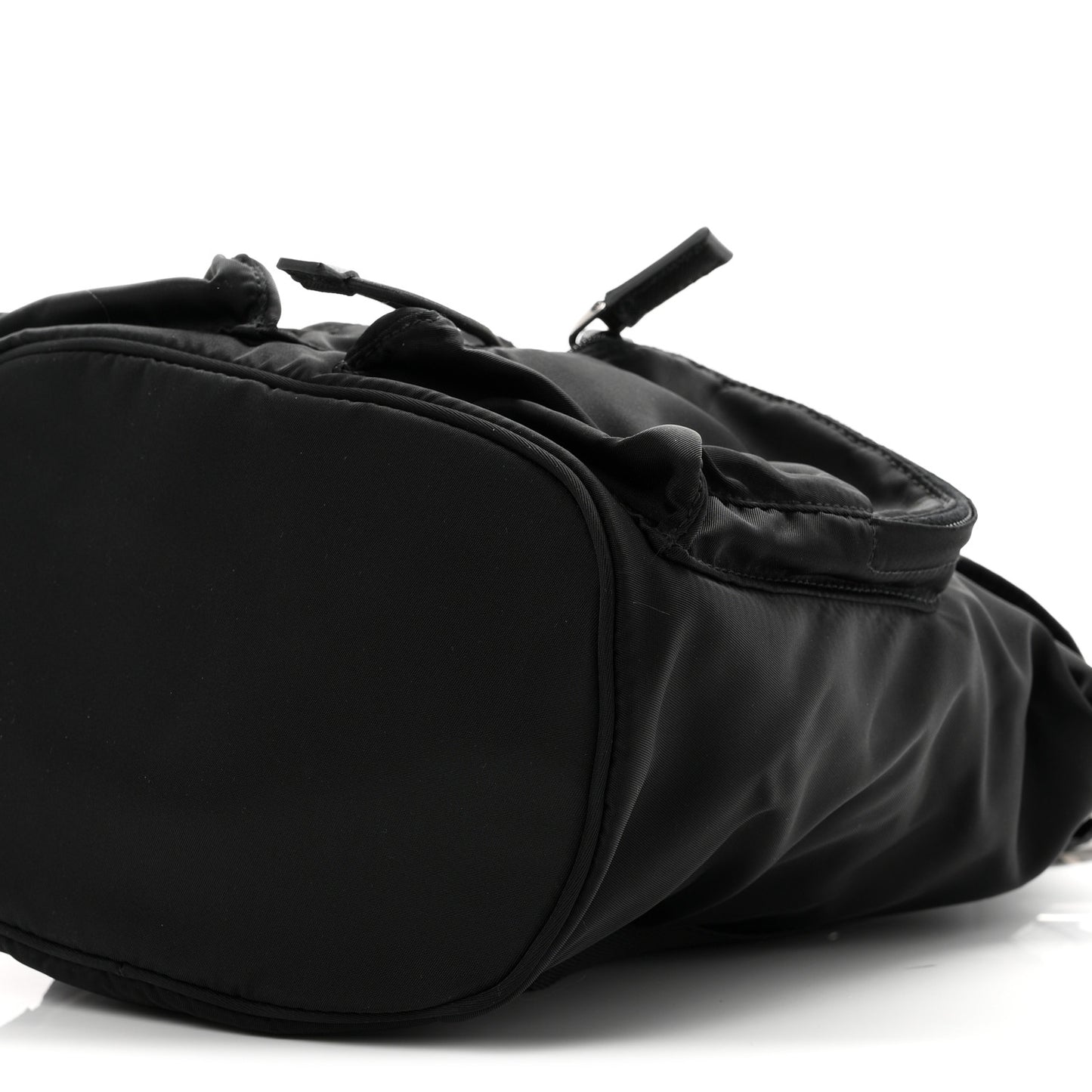 Tessuto Nylon Vela Small Double Buckle Backpack Black