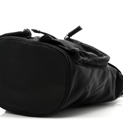 Prada Tessuto Nylon Vela Small Double Buckle Backpack Black 9 of 9