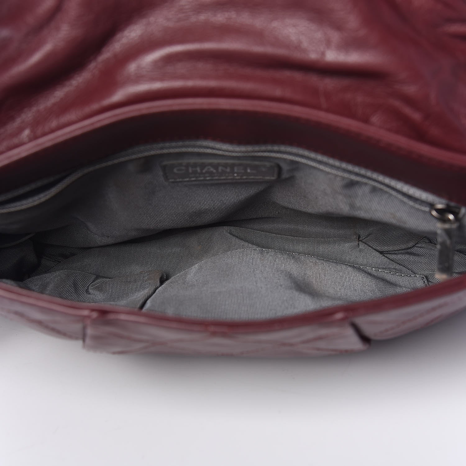 Chanel Calfskin Coco Pleats Large Messenger Flap Burgundy 5 of 11