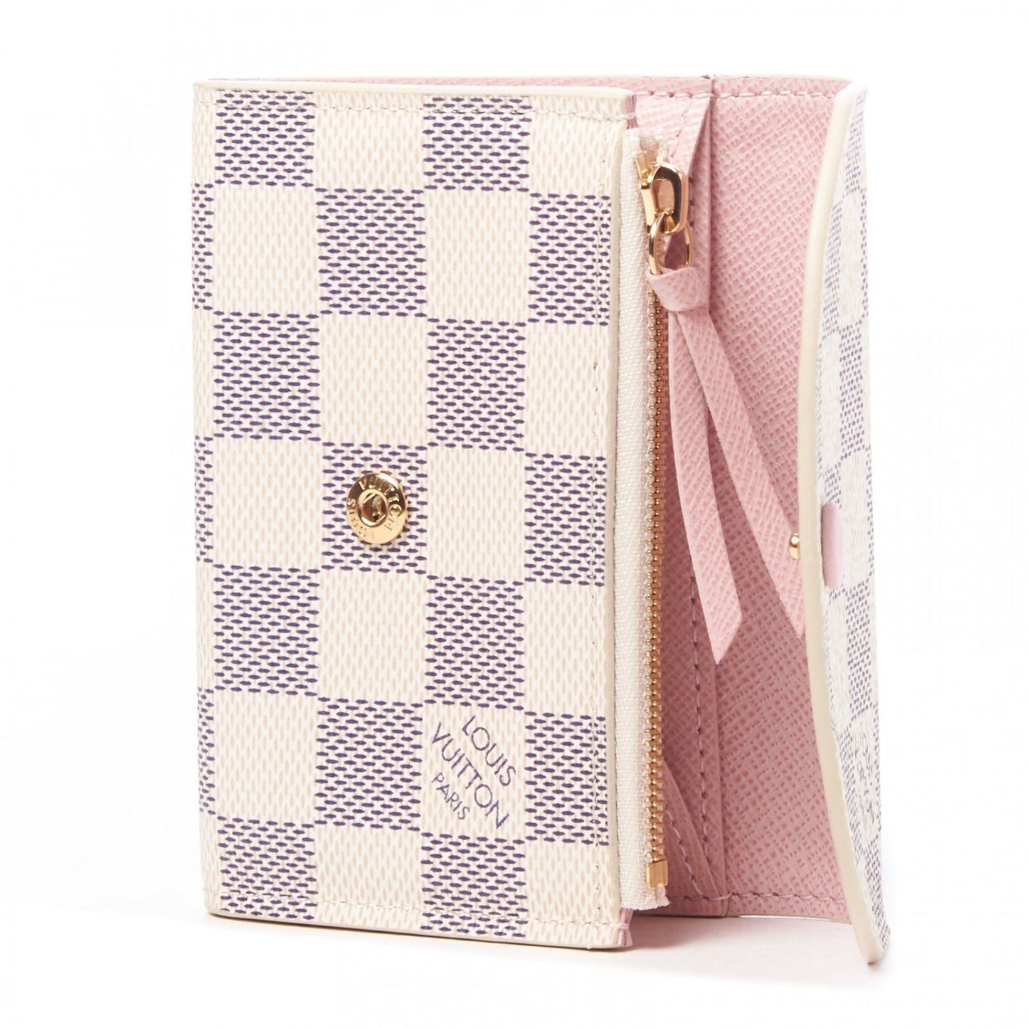 Damier Azur Rosalie Coin Purse Rose Ballerine