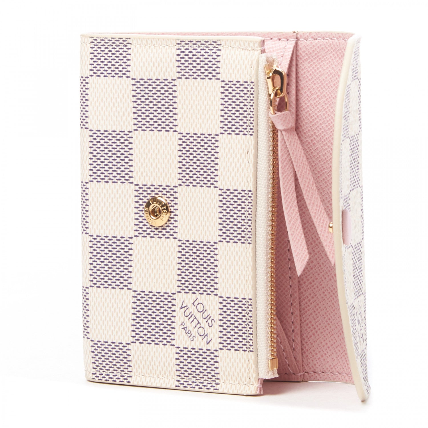 Louis Vuitton Damier Azur Rosalie Coin Purse Rose Ballerine 6 of 9