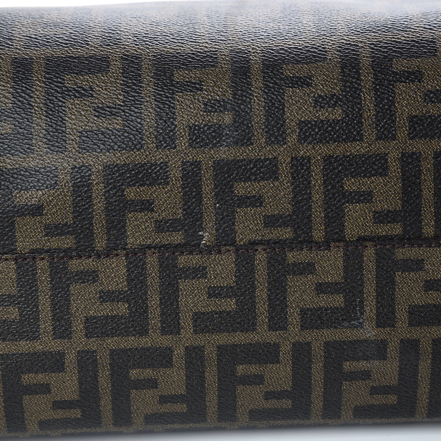 Fendi Zucca Spalmati Medium Roll Tote Tobacco Moro 10 of 11
