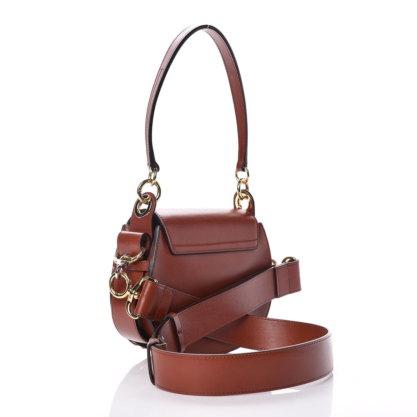 Calfskin Small Tess Bag Sepia Brown