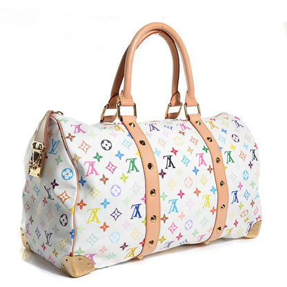 Louis Vuitton Monogram Multicolor Keepall 45 White 3 of 7
