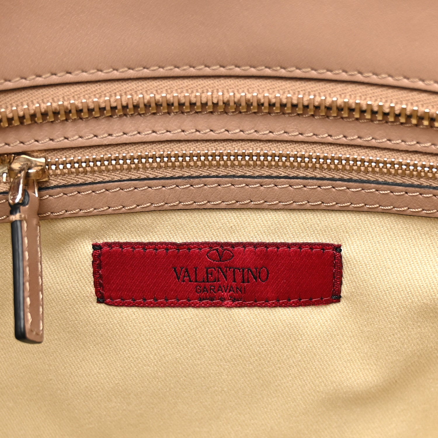 Valentino Garavani Vitello Rockstud Double Handle Tote Poudre 6 of 10