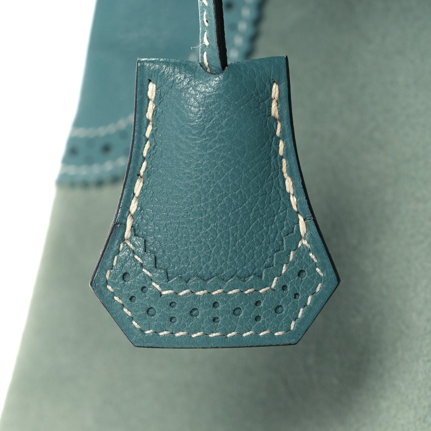 Veau Doblis Taurillon Clemence Evergrain Ghillies Kelly Retourne 32 Turquoise Ciel