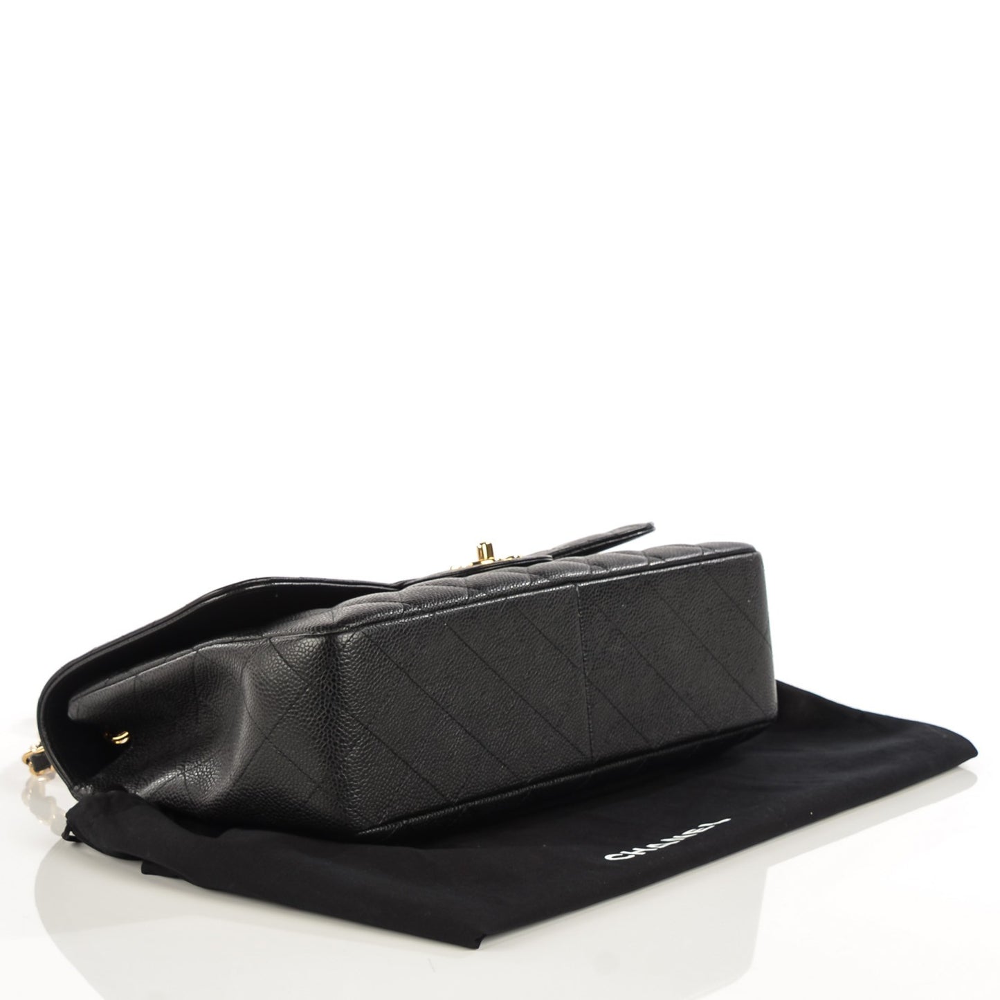 Caviar Quilted Jumbo Single Flap Black