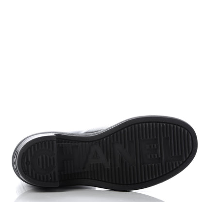 Chanel Rubber Logo Rain Boots 36 Black White 7 of 13