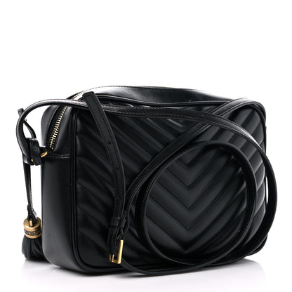 Saint Laurent Calfskin Matelasse Monogram Lou Camera Bag Black 3 of 15