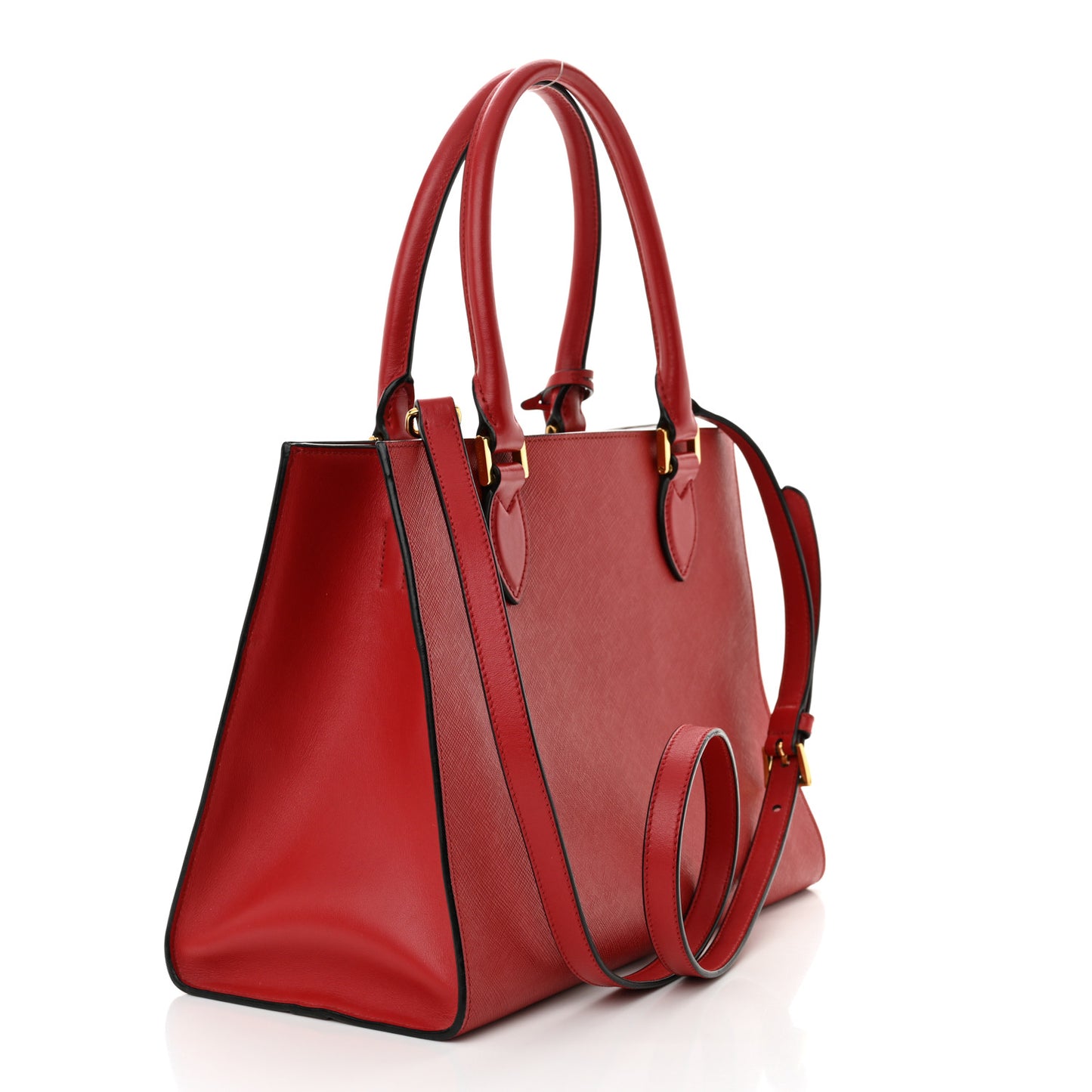 Saffiano Soft Calfskin Tote Fuoco