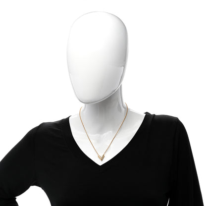 Louis Vuitton Essential V Necklace Gold 2 of 5