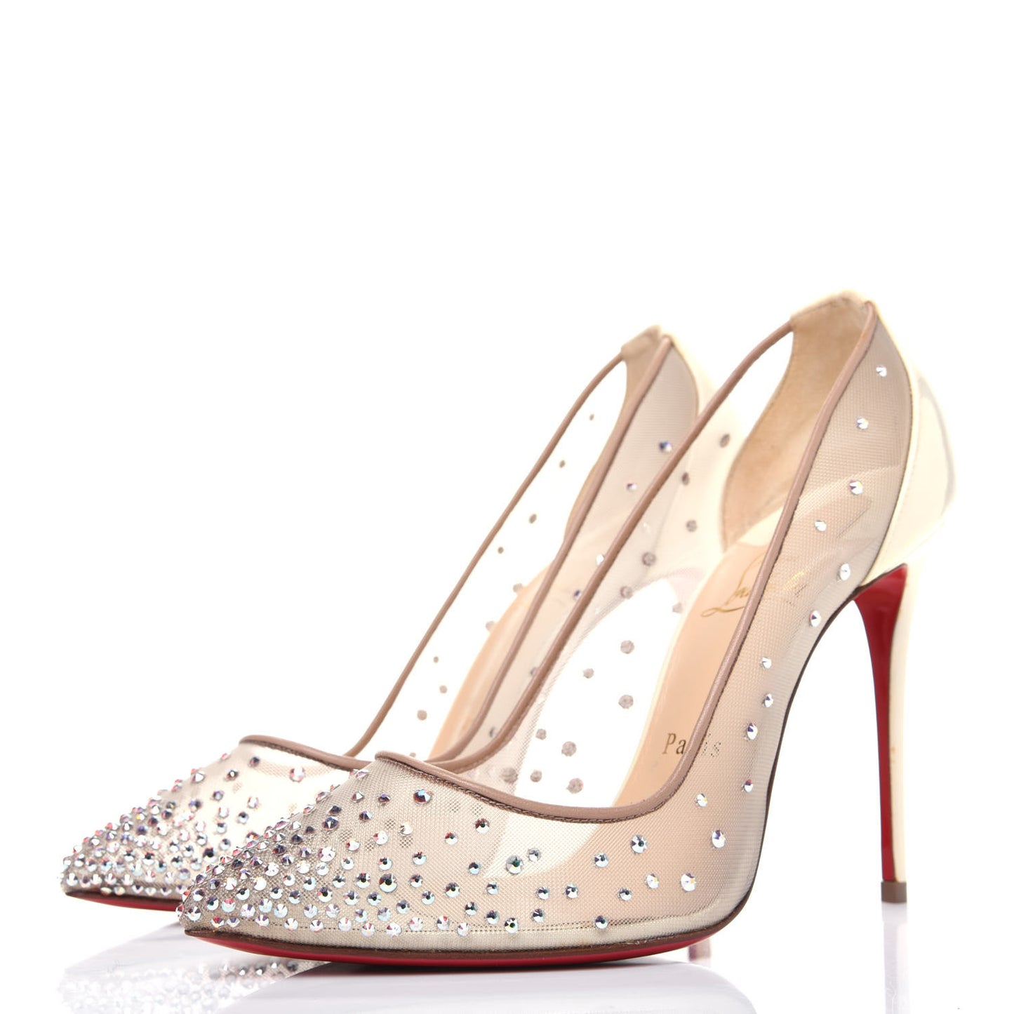 Rete Patent Crystal Strass Follies 100 Pumps 37.5 Version