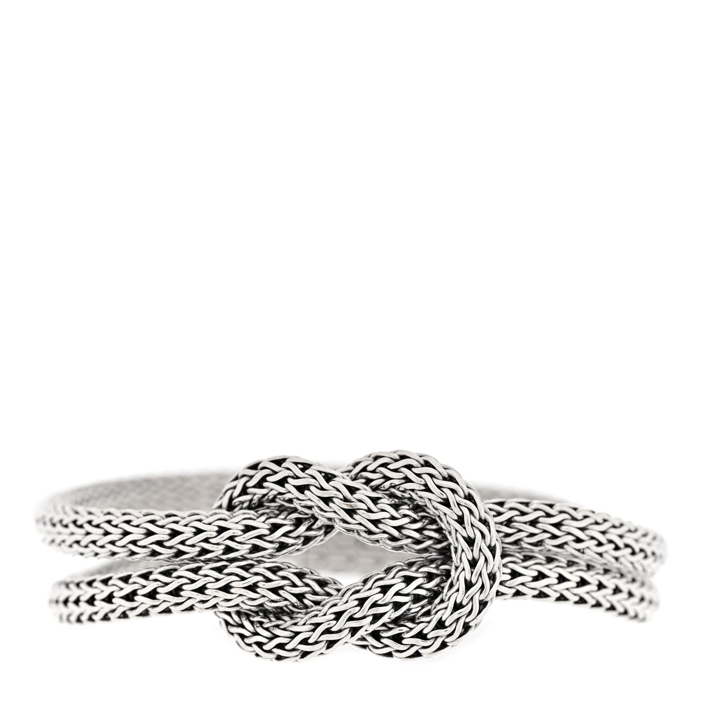 Sterling Silver 10mm Love Knot Bracelet Black