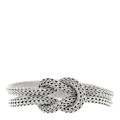 John Hardy Sterling Silver 10mm Love Knot Bracelet Black 1 of 3