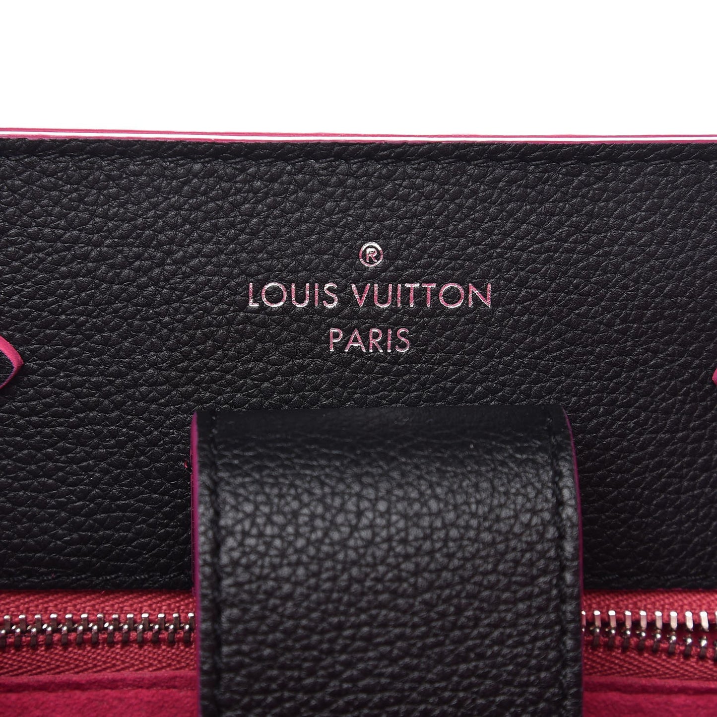 Calfskin Lockme Bucket Black