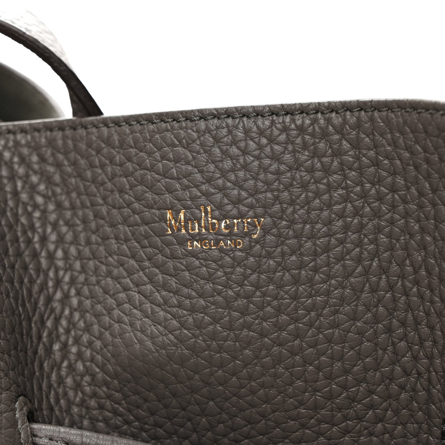 Heavy Grain Calfskin Millie Tote Charcoal