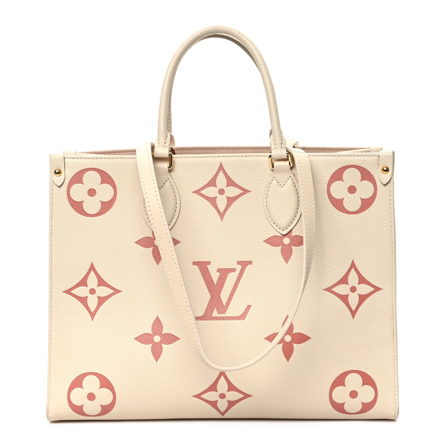 Louis Vuitton Empreinte Monogram Giant Onthego MM Creme Rose Trianon 1 of 11