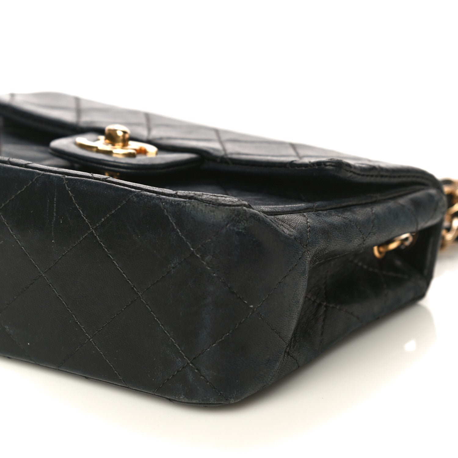 Chanel Lambskin Quilted Mini Square Flap Bag Black 10 of 35