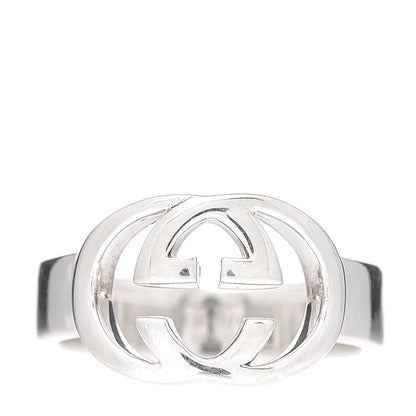 Gucci Sterling Silver Interlocking G Ring 53 6.25 1 of 5