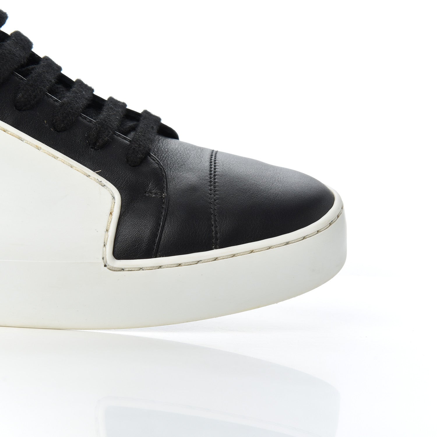 Chanel Calfskin Womens CC Sneakers 40 Black White 14 of 22