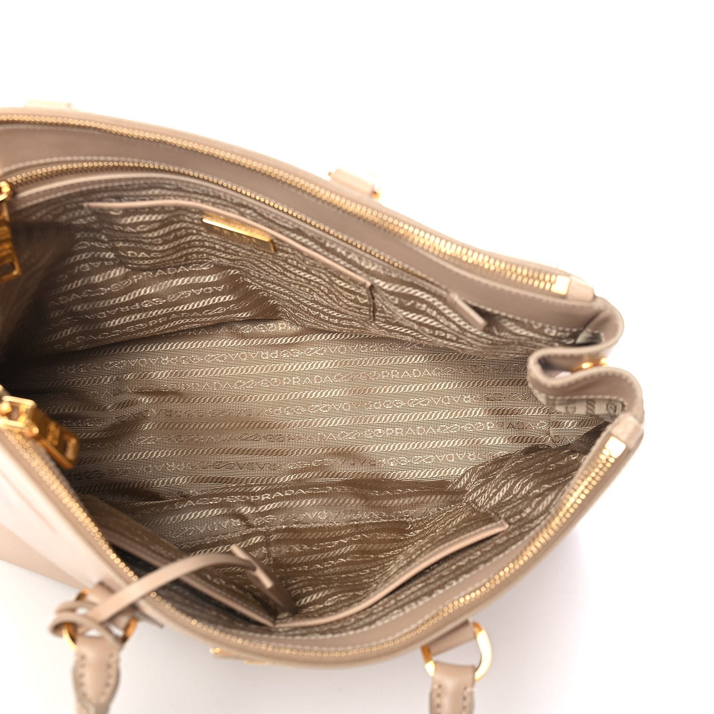 Saffiano Large Galleria Double Zip Tote Sabbia
