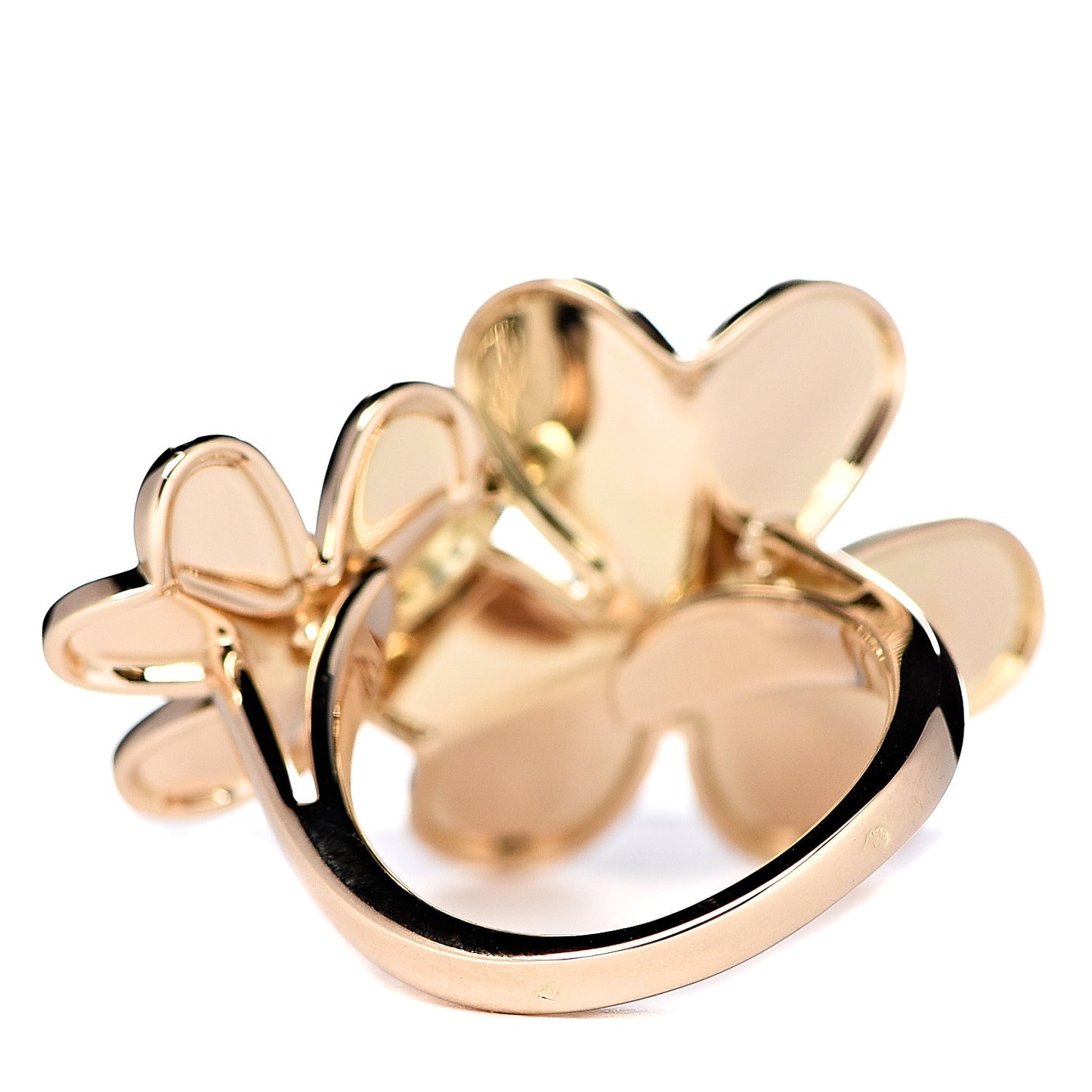 18K Yellow Gold Diamond Frivole Between The Finger Ring 48 4.5