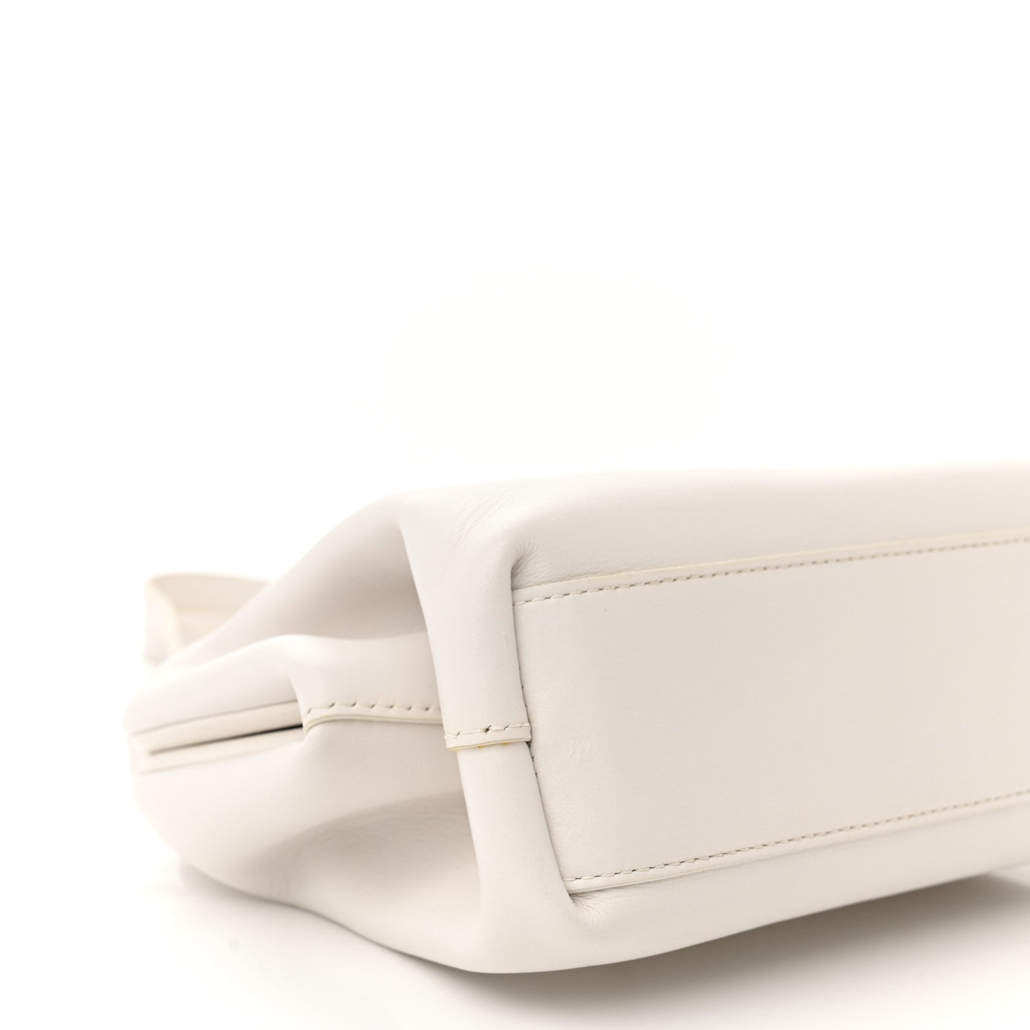 Bottega Veneta Calfskin Small The Point Triangle Bag Chalk 8 of 11