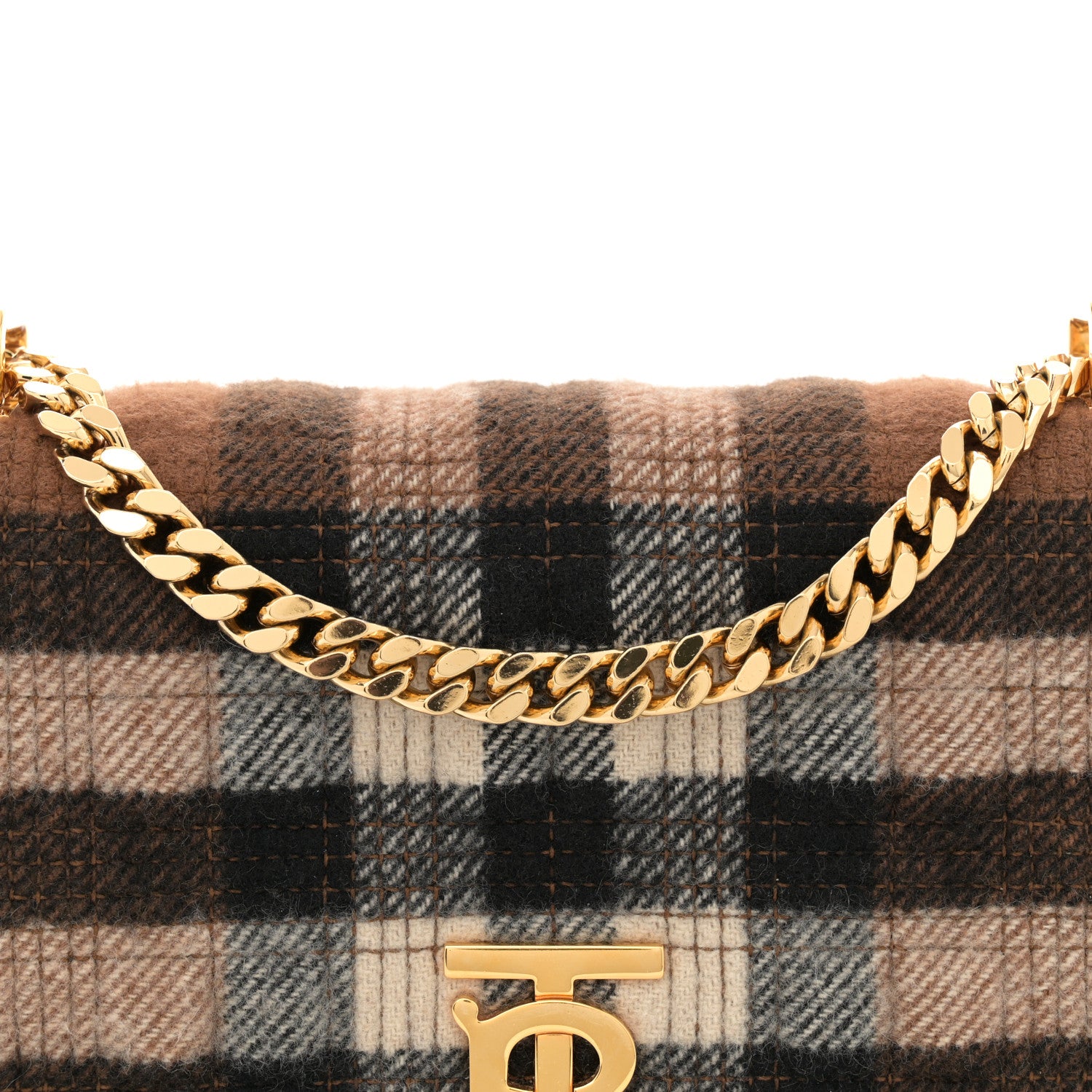 Burberry Check Cashmere Small Lola Bag Black 8 of 12