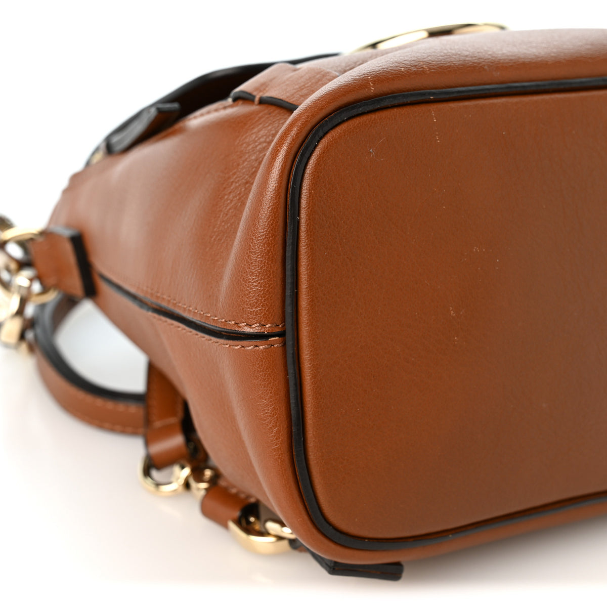 Suede Calfskin Mini Faye Backpack Tan