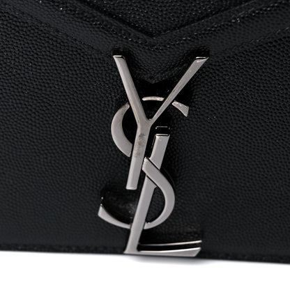 Saint Laurent Grain De Poudre Monogram Cassandra Clasp Bag Black 10 of 10