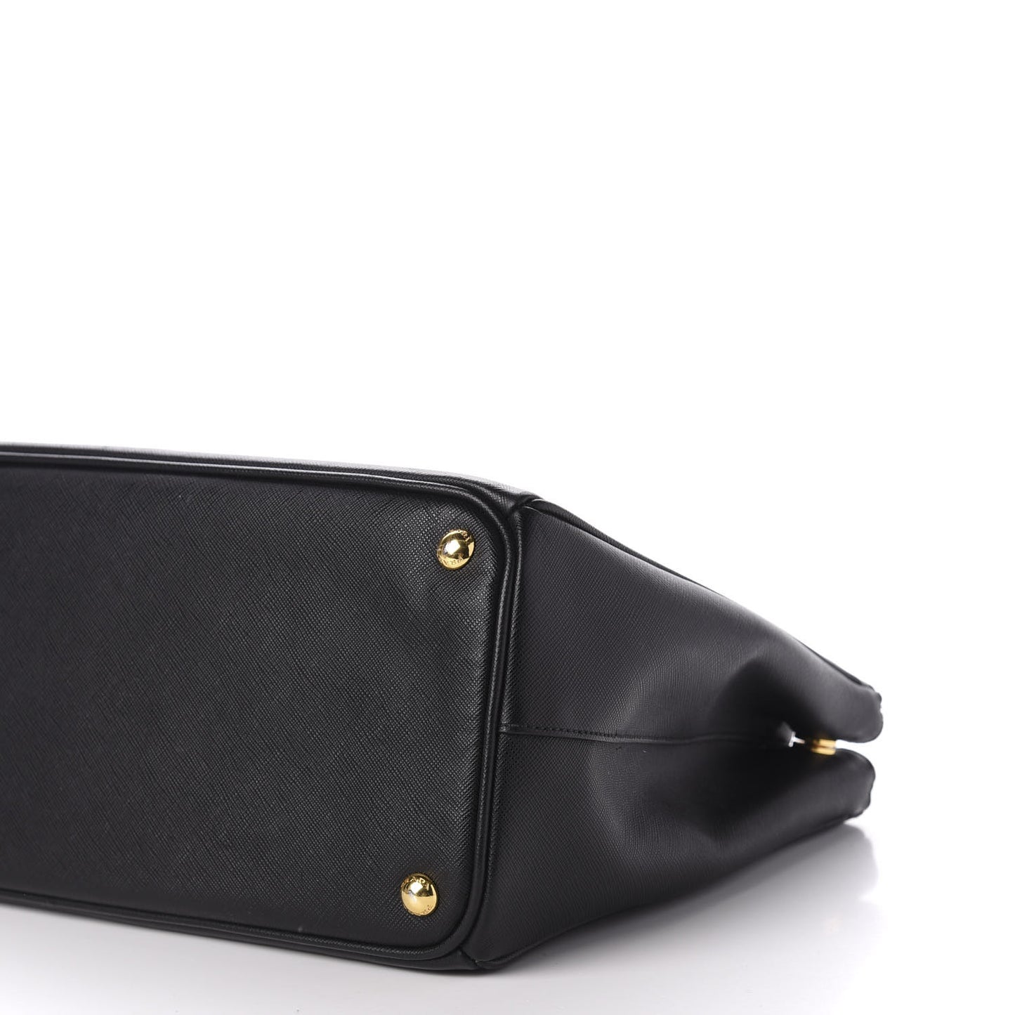 Saffiano Large Galleria Double Zip Tote Black