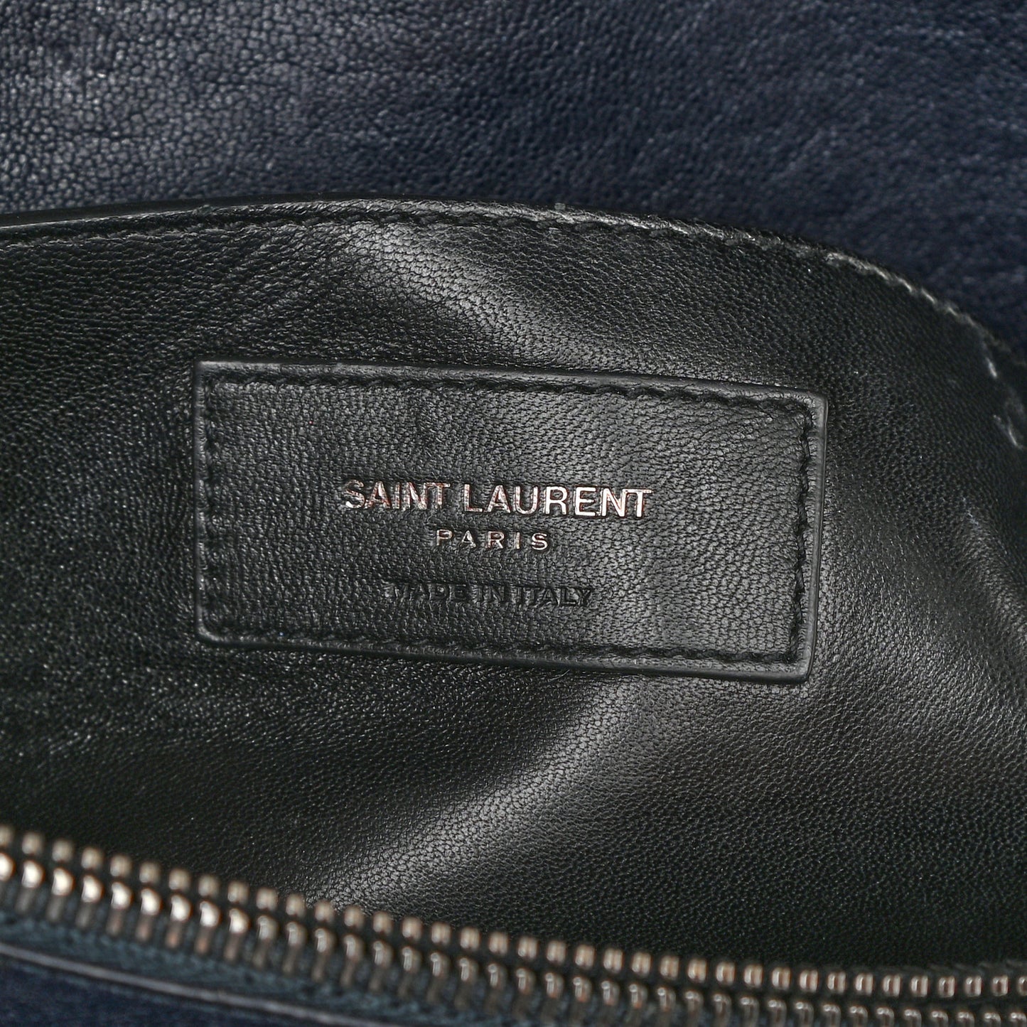 Sheepskin Matelasse Chevron Monogram Large College Satchel Deep Marine