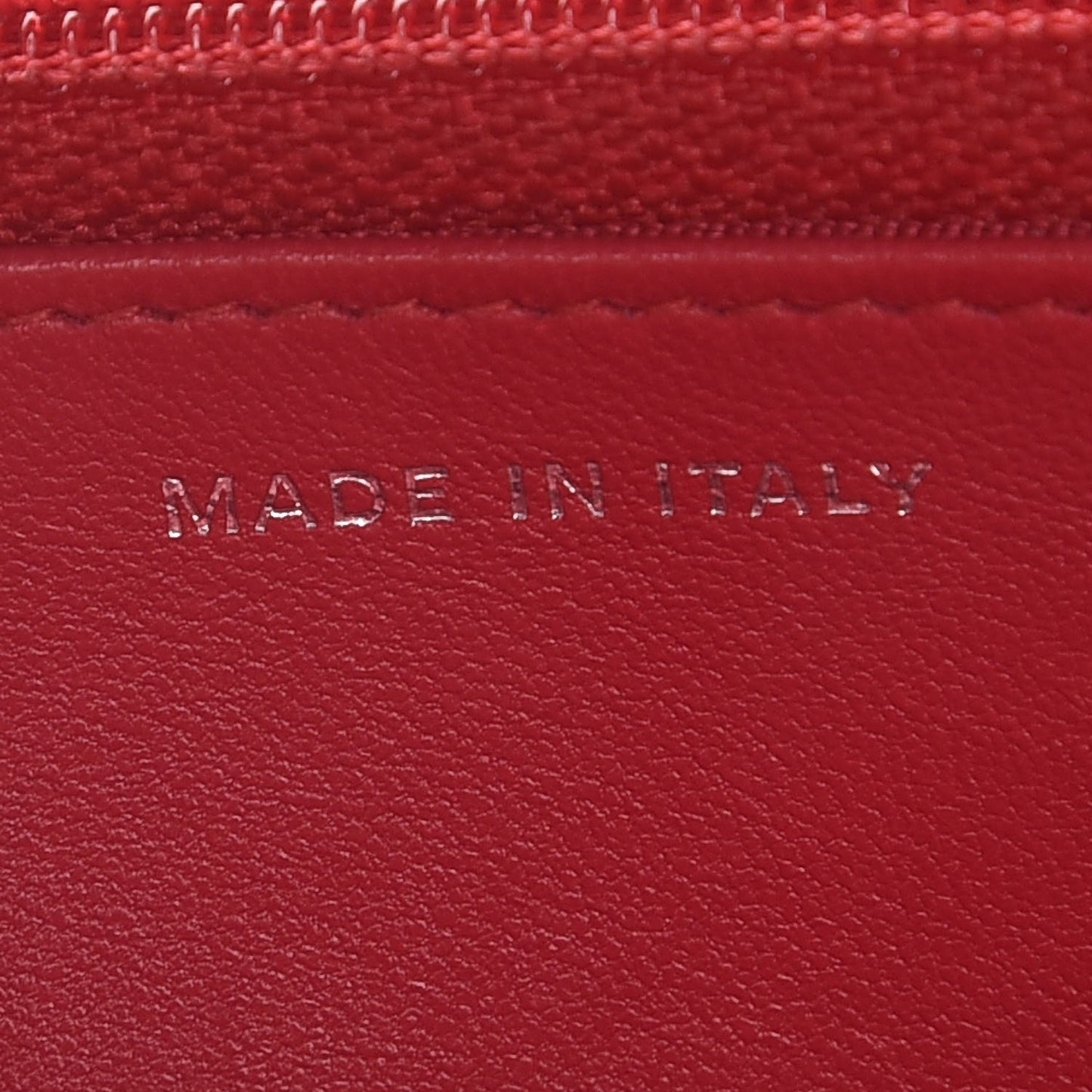 Lambskin Quilted Wallet On Chain WOC Red