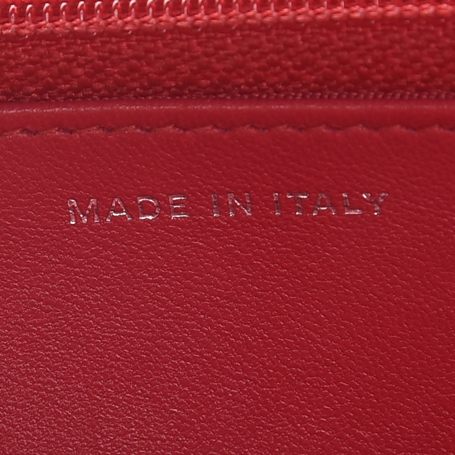 Chanel Lambskin Quilted Wallet On Chain WOC Red 9 of 10