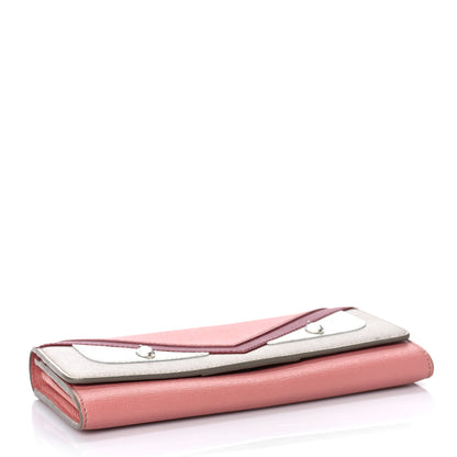 Fendi Vitello Elite Crystal Eye Monster Continental Wallet on Chain Grigio Polvere Ribes Multicolor 4 of 13