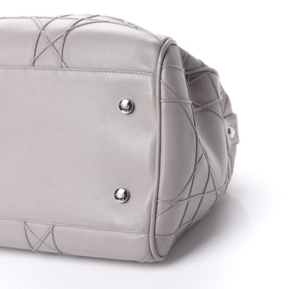 Christian Dior Lambskin Cannage Granville Polochon Grey 7 of 10