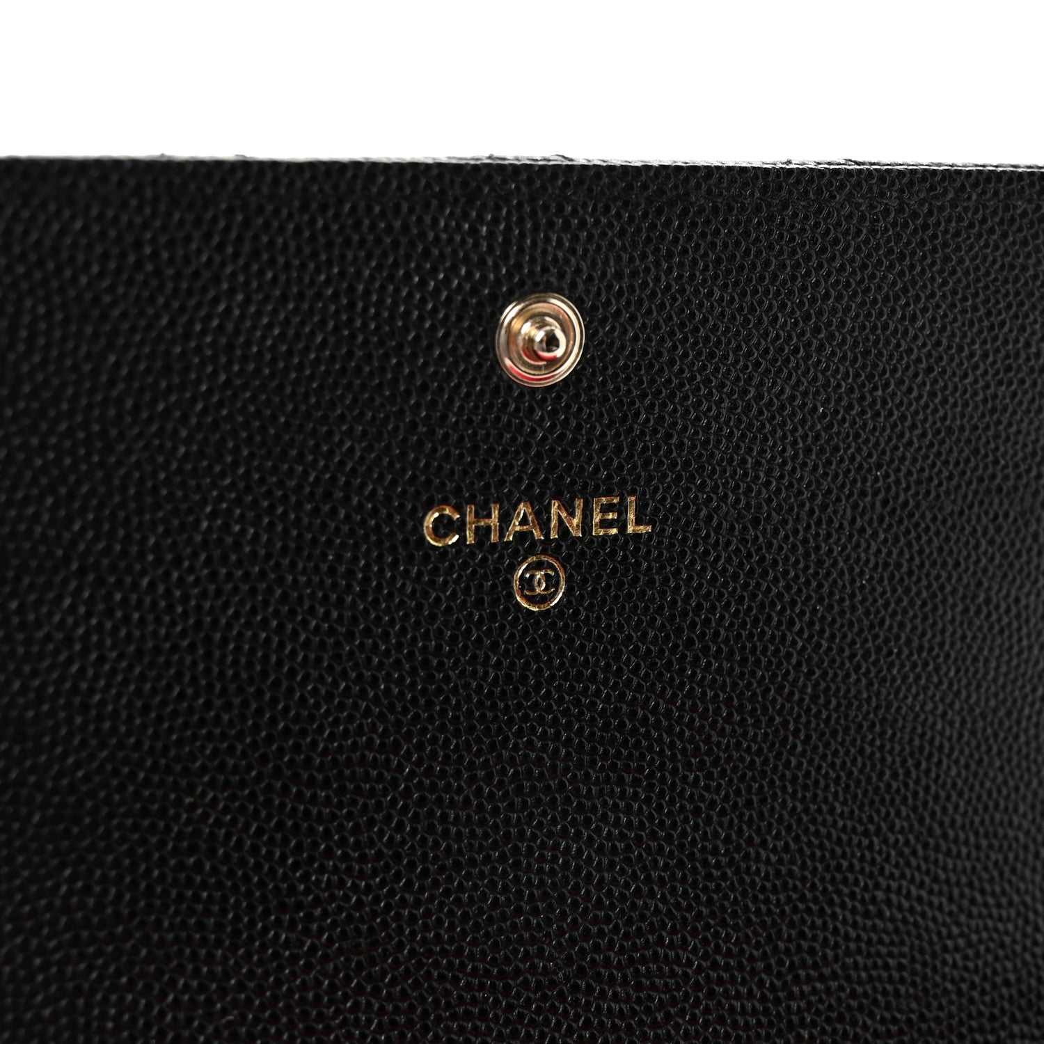Chanel Caviar Metal Perforated Quilted CC Flap Wallet Black 6 of 9
